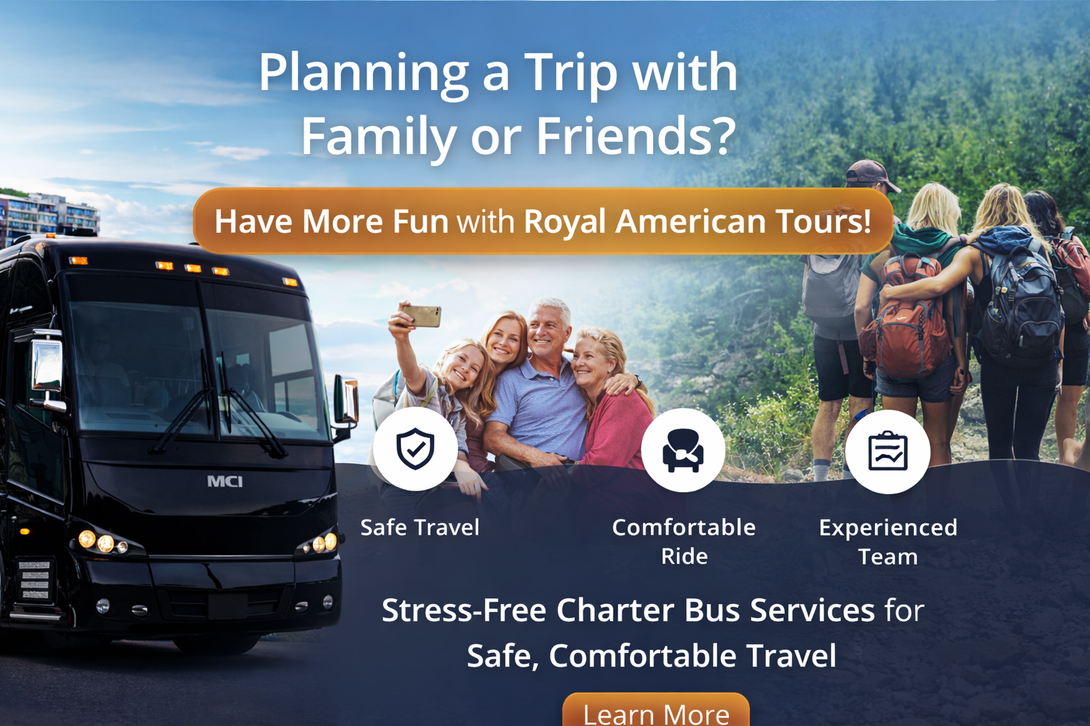 Planning a Trip With Family or Friends? Make It Easy With Royal American Tours Charter Bus Services